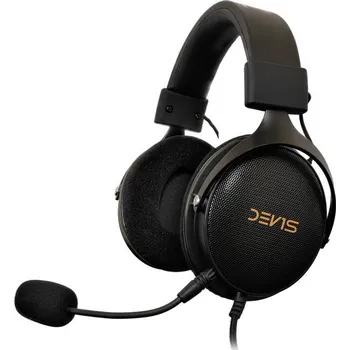 Sluchátka DEV1S SOUNDHACK V2 Headset, herní, náhlavní, drátový, mikrofon, ovládání hlasitosti, 50mm měniče, 7.1 zvuk, USB, 3,5mm jack, 323g, černý DEV1S_HERNI_SLUCHATKA_SOUNDHAC