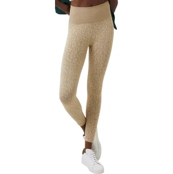 Dámské legíny Legíny Björn Borg Sthlm Seamless Light Tights - print Vícebarevný, Béžový (S/M)