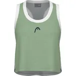 Dámský tenisový top Head Play Crop Top - celery green/grey Zelený (L)