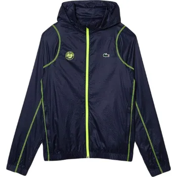 Pánská mikina Pánská tenisová mikina Lacoste SPORT Roland Garros Edition After-Match Jacket - navy blue/yellow Modrý (M)