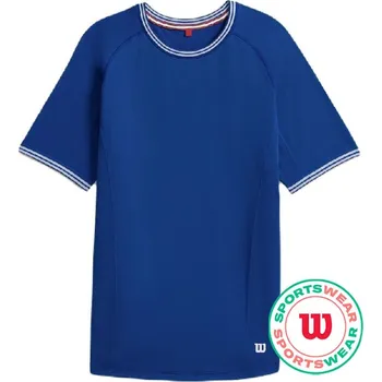 Pánské tričko Pánské tričko Wilson Court Performance Crew Modrý (L)