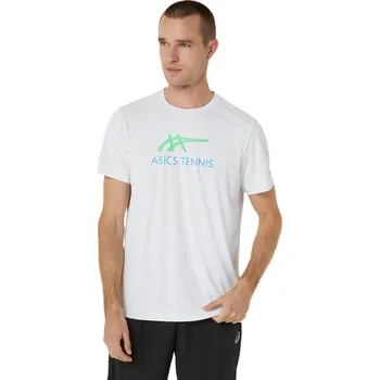 Pánské tričko Pánské tričko Asics Court Graphic Bílý (S)