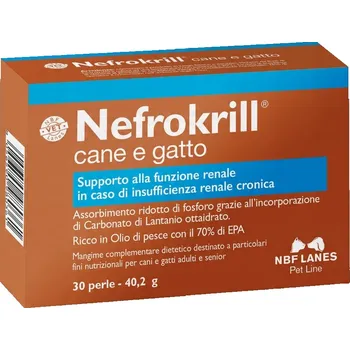 Doplněk stravy pro psy a kočky NBF Lanes Nefrokrill 30 kapslí