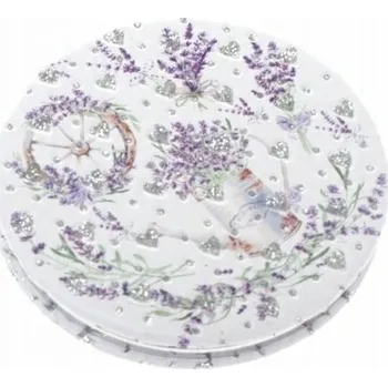 Kosmetické zrcátko Otevírací kapesní zrcátko malé levandule ozdoba