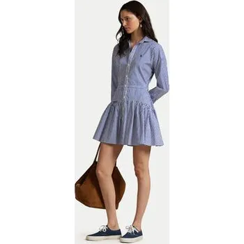 Dámské šaty Polo Ralph Lauren Košilové šaty 211972052001 Modrá Regular Fit 6