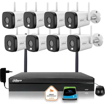 Zabezpečení domácnosti Sada 8 aktivních kamer Dahua IP s rozlišením 5MPx a WI-FI a IR LED až do vzdálenosti 30 m