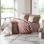 Faro Francouzské saténové povlečení Valentini Festa hnědé 220x200/70x80cm