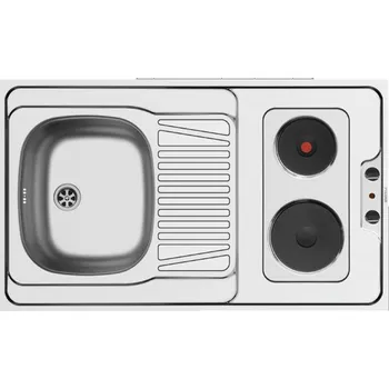 Nerezový dřez Pyramis PANTRY 100x60x5,5 1B 1D - 2 Elektrické plotýnky