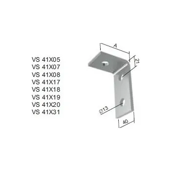 kabelová chránička Montážní profil VS 41x05 F Kopos KOPOS - KOLIN a.s. 41-08-270-55805