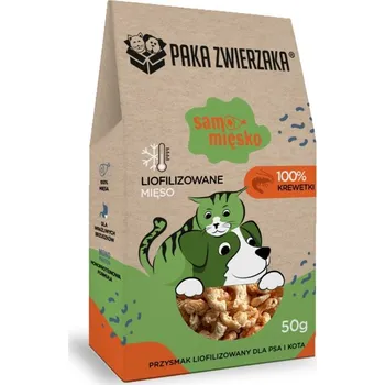 Pamlsek pro psa Paka Zwierzaka Lyofilizovaná pochoutka Samo Mięsko KREVETY 70 g