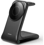 Joyroom JR-W15 bezdrátová nabíjecí stanice 3 v 1 s MagSafe - černá