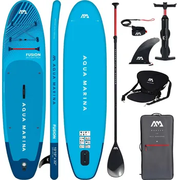 Paddleboard AQUA MARINA Nafukovací SUP Aqua Marina Fusion 330 cm + Sedačka do kajaku BÍLÁ|MODRÁ