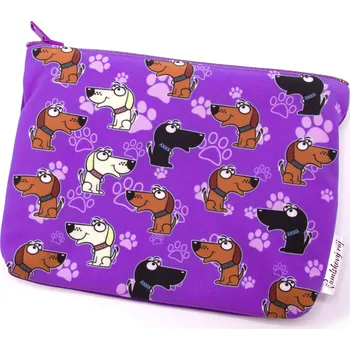 Pamlskový Ráj Univerzální taštička - labrador Vyberte barvu: fialová