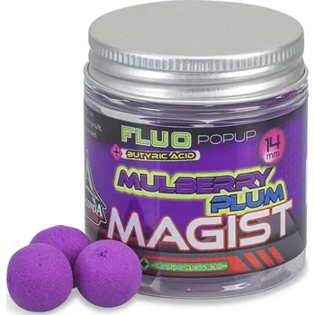 Boilies Anaconda fluo pop-up Magist mulberry plum 14mm 25g