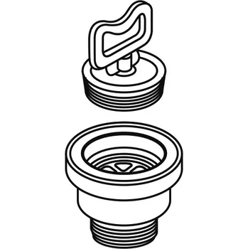 sítko a zátka do dřezu Výtoková hlavice Ø60 bez přepadu