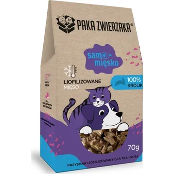 Pamlsek pro psa Paka Zwierzaka Lyofilizovaná pochoutka Samo Mięsko KRÁLIČÍ 70 g