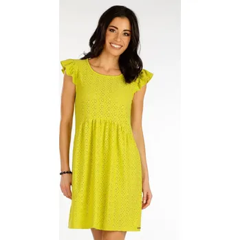 Dámské šaty Dámské šaty LITEX s volánky žlutozelené L
