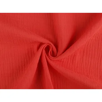 Mušelín / dvojitá gázovina METRÁŽ - 24 (6) červená šarlatová