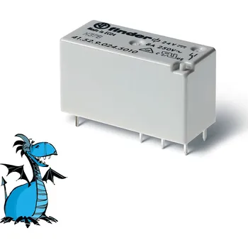 Relé FINDER Relé 41.52.9.024.5010, 2P/8A, 24V DC, Au 415290245010