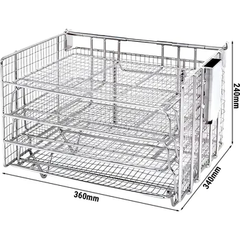 fritéza G.Gastro Koš do fritézy pro komerční účely - nerezová ocel - kompatibilní s EHFDY a EHFMY - 303×350×246 mm