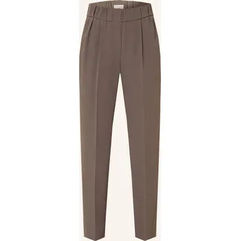 Dámské kalhoty Brunello Cucinelli Dámské 7/8 Kalhoty S Hedvábím, šedá, 40