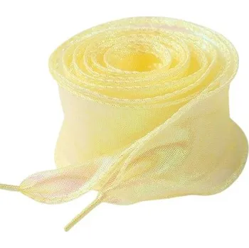 Tkaničky do bot Perleťové tkaničky, jeden pár - Žluté, 120 cm