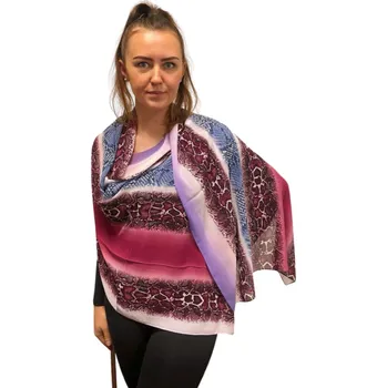 Šátek Dámský šátek 90 x 175 cm zvířecí vzor -4