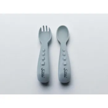 dětský příbor Silki Silikonový příbor - Modrý