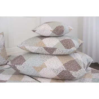 Povlečení Podpěrová s.r.o. Povlak na polštář PACTHWORK JADE jednoduchý Velikost: 40x40 cm KREP N