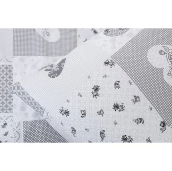 Bytový textil Podpěrová s.r.o. Povlak na polštář jednoduchý PATCHWORK DOVE Velikost: 40x60 cm BAVLNA N