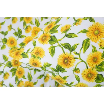 Povlečení Podpěrová s.r.o. Bavlněné povlečení SLUNEČNICE Velikost: 240x220 cm (1 ks), 70x90 cm (2 ks) ŠEV na peřině