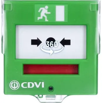 Domovní zvonek Evakuační odchodové tlačítko s pružnou membránou, 2 kontakty CDVI BBGP2V