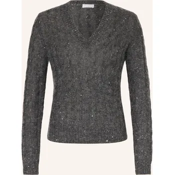 Dámský svetr Brunello Cucinelli Dámský Svetr S Mohérem A Flitry, tmavě...