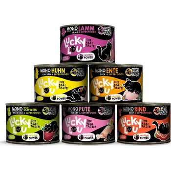 Krmivo pro kočku Lucky Lou SuperMono² multipack 6 × 200 g