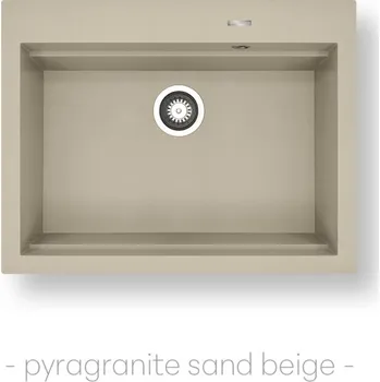 Granitový dřez Pyramis SIROS (67x51,5) světle béžová