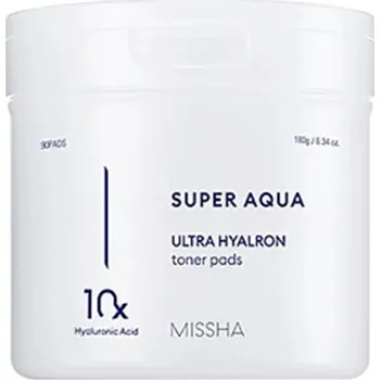 Missha Super Aqua Ultra Hyalron Toner Pads ( 90 ks ) - Hydratační tampónky 180 ml