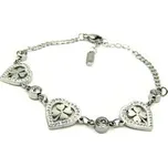 Steel Jewelry náramek SRDCE SE ČTYŘLÍSTKEM z chirurgické oceli