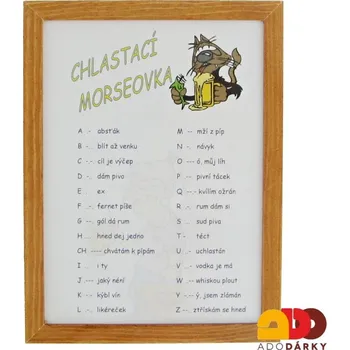 Obraz Obrázek Chlastací morseovka 22 x 17 cm (Vtipná cedulka na zeď)