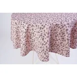 Podpěrová s.r.o. Ubrus bavlněný kulatý HERBARIUM růžové Velikost: Kulatý ubrus / průměr ubrusu Ø 100 cm