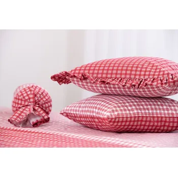 Polštář Podpěrová s.r.o. Polštář jednoduchý ČERVENÁ KOSTIČKA negativ/pozitiv Velikost: 40x40 cm BAVLNA N