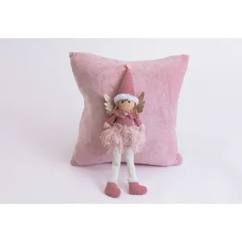 Povlak na dekorativní polštářek Podpěrová s.r.o. Povlak na polštářek s PANENKOU růžový 40x40 cm