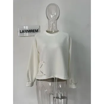 Dámská mikina Originální mikina se zavazováním Barva: Bílá, Velikost: M