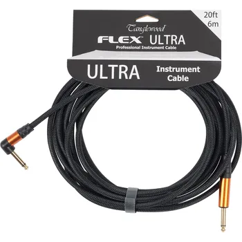 Příslušenství ke zvukové technice Tanglewood Flex Ultra Cable Carbon Black 6 m Angled + prodloužená záruka 3 roky
