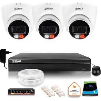 DAHUA 4Mpx 2K IP sledovací sada 3 kamer IPC-HDW1439V-A-IL s 1TB diskem