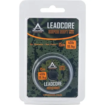 Anaconda olověnka Super Soft Leadcore 60lb 15m zelená