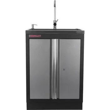 Celokovová dílenská skříňka PROFI s nerezovým dřezem - TGC1300C