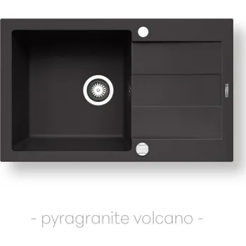 Kuchyňský dřez Pyramis SPARTA PLUS (78x48) 1B 1D černá matná