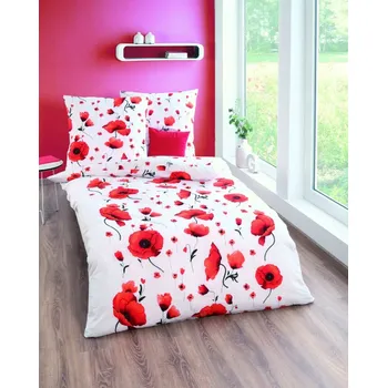 Povlečení Povlečení MAKO bavlněný satén KAEPPEL Scarlett Poppies