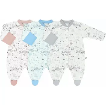 Kojenecký overall Bavlněný overal Městečko Baby Service růžová velikost 50