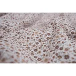 Podpěrová s.r.o. Přehoz, letní deka HNĚDÉ KYTIČKY světlé Velikost: PŘEHOZ 200x240 cm (šev uprostřed)